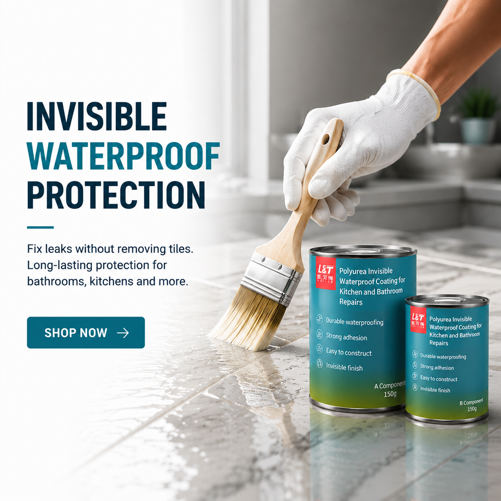 Invisible Waterproof Coating for Bathroom & Kitchen Tile Leak Repair